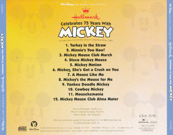 Various : Hallmark Celebrates 75 Years With Mickey (CD, Comp)