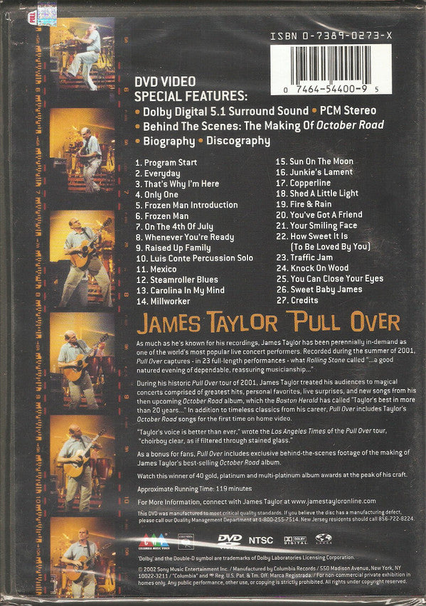 James Taylor (2) : Pull Over (DVD-V, NTSC)