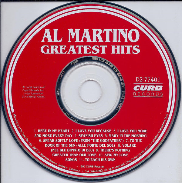 Al Martino : Greatest Hits (CD, Comp)