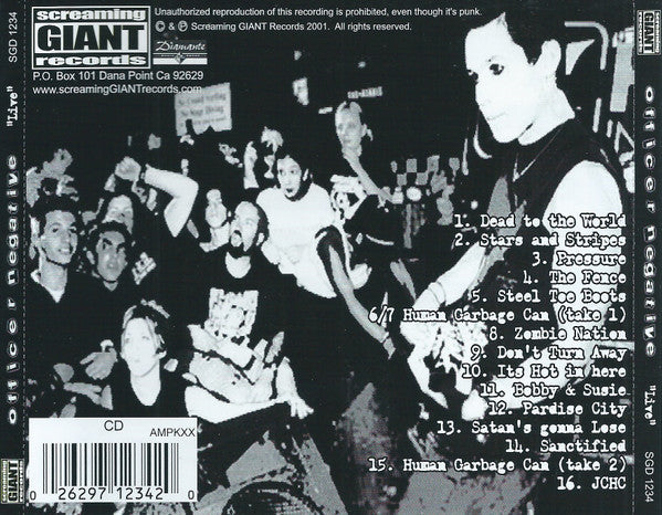 Officer Negative : "Live" (CD, Album)