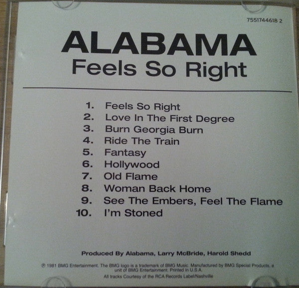 Alabama : Feels So Right (CD, Album)