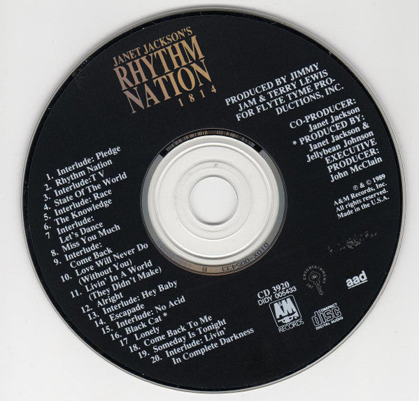 Janet Jackson : Rhythm Nation 1814 (CD, Album, Club)