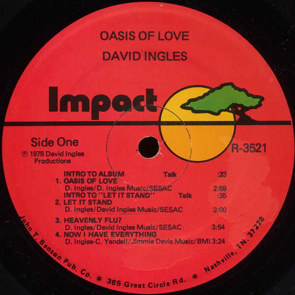 David Ingles (2) : Oasis Of Love (LP, Album)