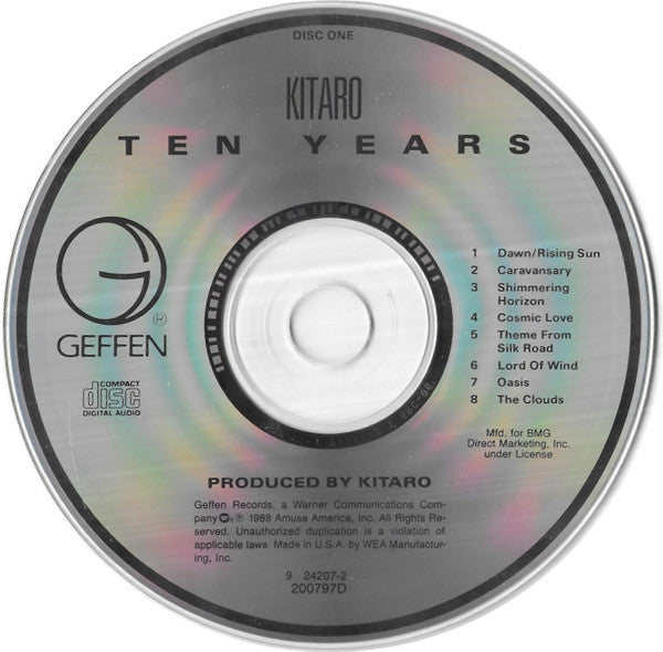 Kitaro : Ten Years (2xCD, Comp, Club)