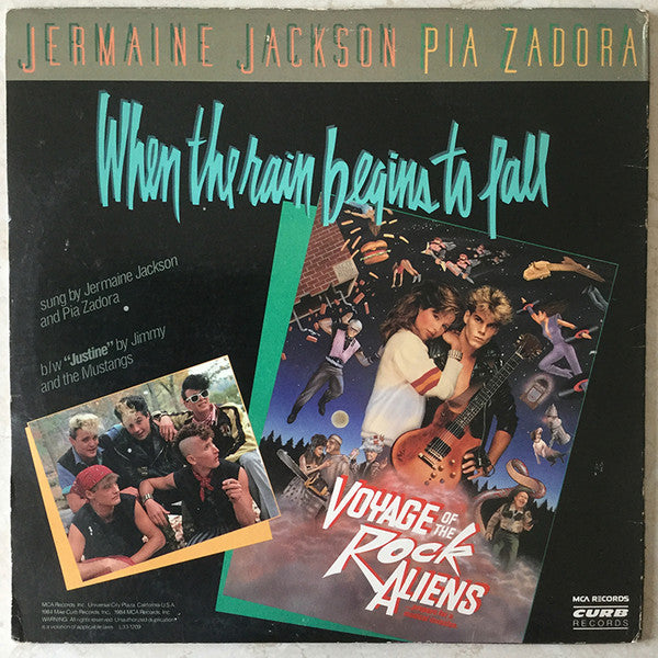 Jermaine Jackson And Pia Zadora : When The Rain Begins To Fall (12", Advance, Single, Promo)