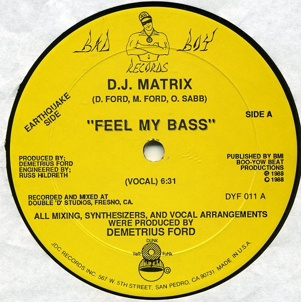 DJ Matrix : Feel My Bass (12")