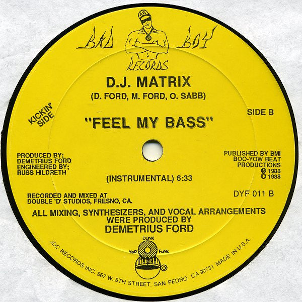DJ Matrix : Feel My Bass (12")