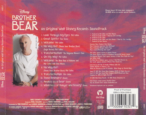 Mark Mancina And Phil Collins : Brother Bear (An Original Walt Disney Records Soundtrack) (CD, Album, Enh, S/Edition)