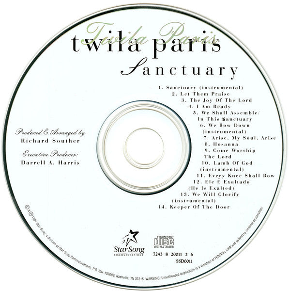 Twila Paris : Sanctuary (CD, Album)