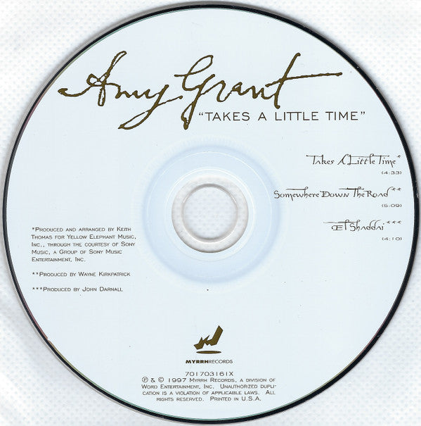 Amy Grant : Takes A Little Time (CD, Maxi, Enh)