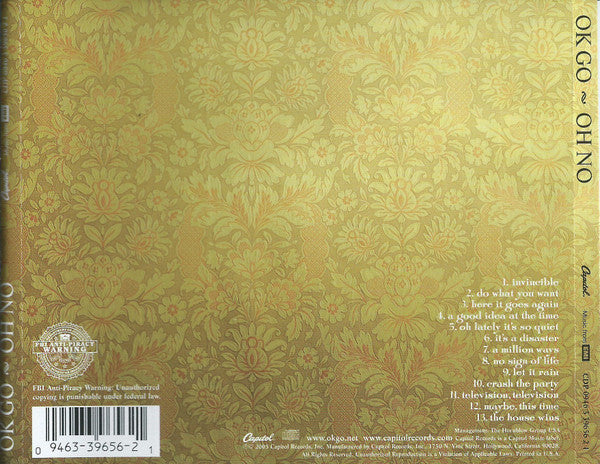 OK Go : Oh No (CD, Album)