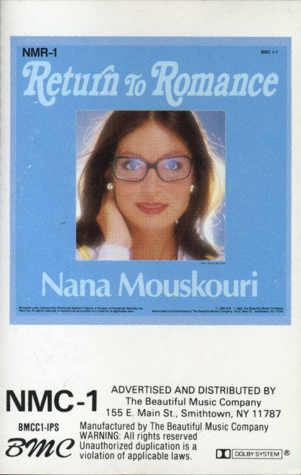 Nana Mouskouri - Return To Romance (Cassette) (VG) - Endless Media