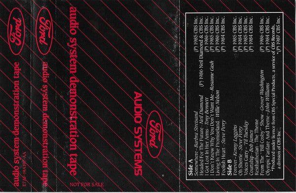 Various : Ford Audio System Demonstration Tape (Cass, Comp, Promo, Dol)