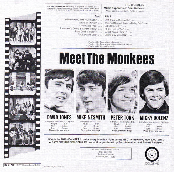 The Monkees : The Monkees (CD, Album, Club, RE, RM, BMG)