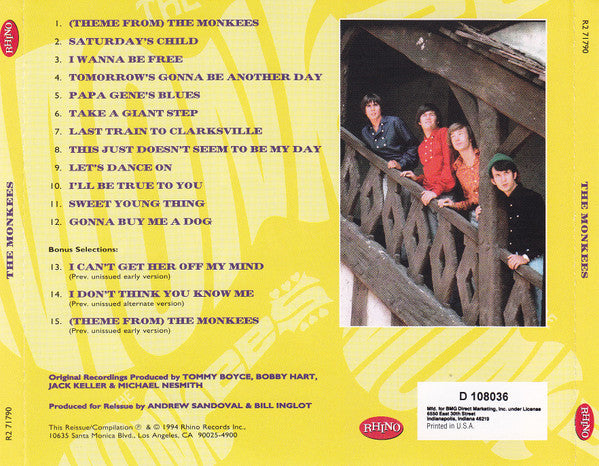 The Monkees : The Monkees (CD, Album, Club, RE, RM, BMG)