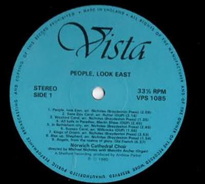 Norwich Cathedral Choir, Michael Nicholas  - People, Look East (LP) (VG) - Endless Media