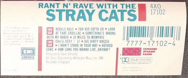 Stray Cats : Rant N' Rave With The Stray Cats (Cass, Album, Dol)