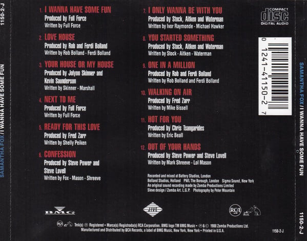 Samantha Fox : I Wanna Have Some Fun (CD, Album)