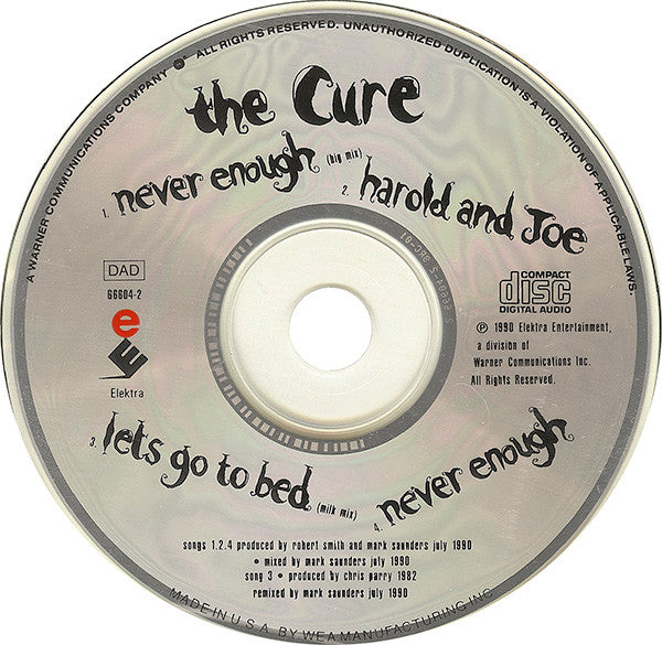 The Cure : Never Enough (CD, Single, SRC)