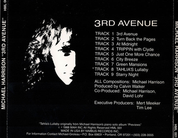 Michael Allen Harrison : 3rd Avenue (CD, Album)
