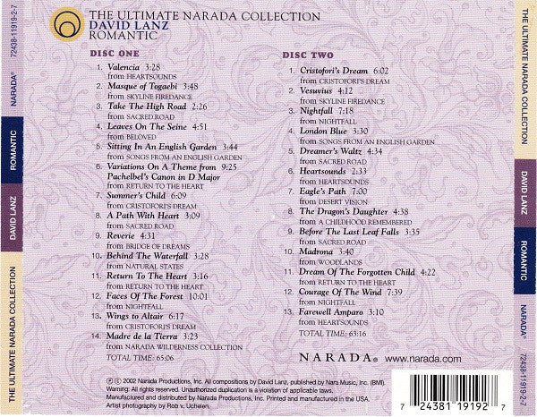 David Lanz : Romantic (2xCD, Comp)