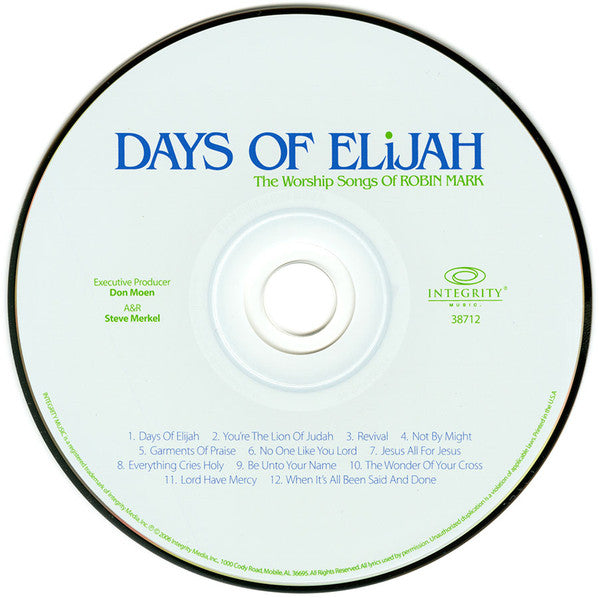 Robin Mark : Days Of Elijah (The Worship Songs Of Robin Mark) (CD, Comp)
