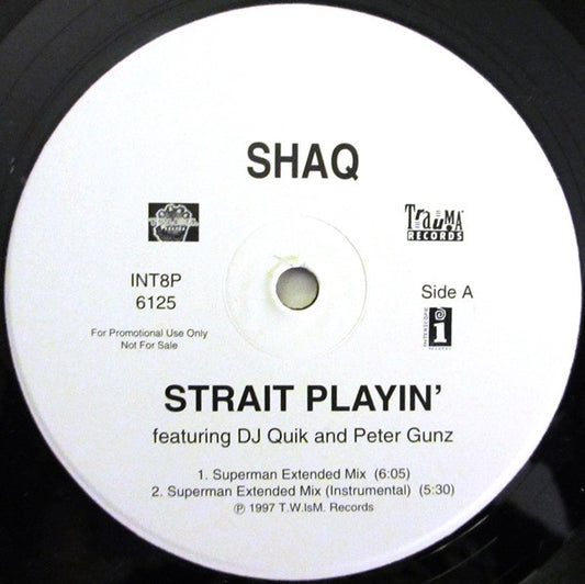Shaquille O'Neal : Strait Playin' (12", Promo)