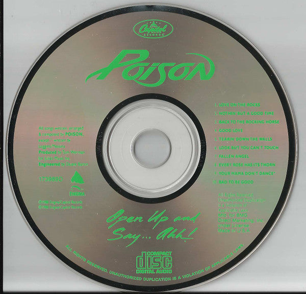 Poison (3) : Open Up And Say....Ahh! (CD, Album, Club, BMG)