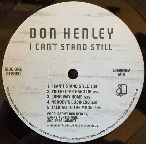 Don Henley : I Can't Stand Still (LP, Album, All)