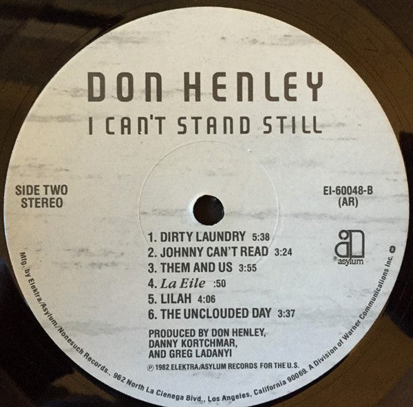 Don Henley : I Can't Stand Still (LP, Album, All)