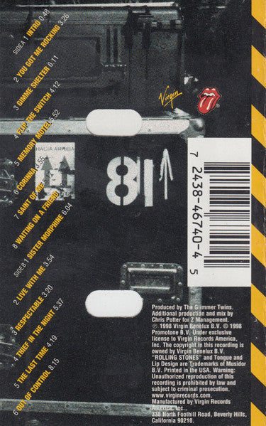 The Rolling Stones : No Security (Cass, Album)