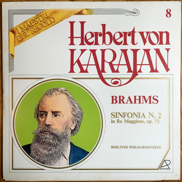 Herbert von Karajan, Johannes Brahms, Berliner Philharmoniker : Sinfonia N. 2 In Re Maggiore, Op. 73 (LP, Album, RE, Gat)