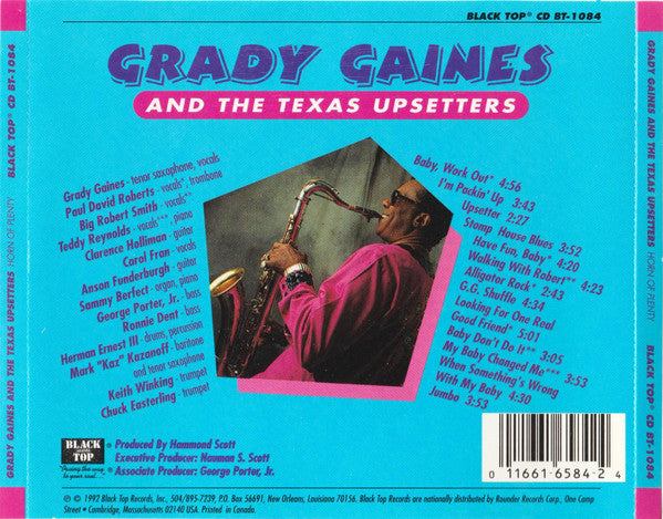 Grady Gaines & The Texas Upsetters : Horn Of Plenty (CD, Album)