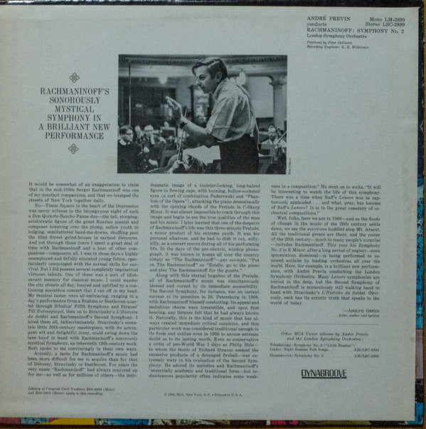 André Previn Conducts Sergei Rachmaninoff, London Symphony Orchestra : Symphony No. 2 (LP, Album)