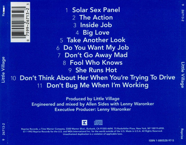 Little Village : Little Village (CD, Album, Spe)