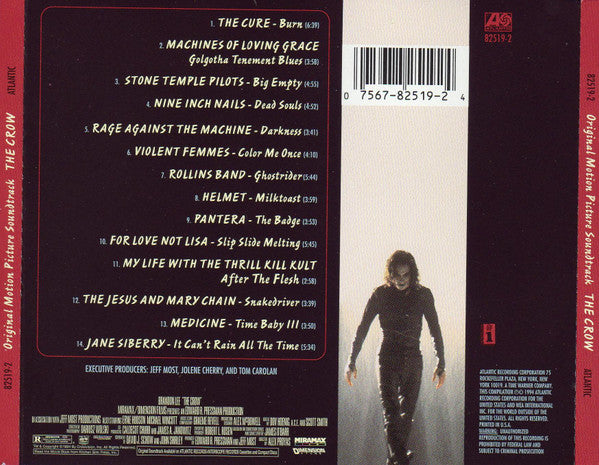 Various : The Crow (Original Motion Picture Soundtrack) (CD, Album, ARC)