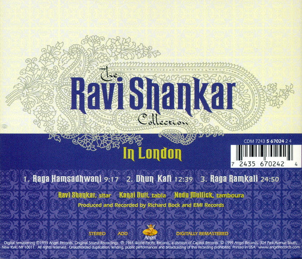 Ravi Shankar : In London (CD, Album, RE, RM)