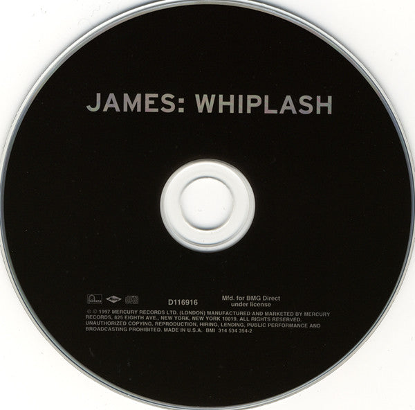 James : Whiplash (CD, Album, Club)