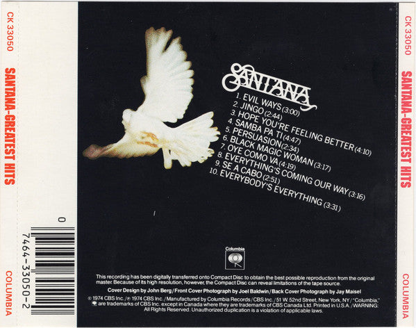Santana : Santana's Greatest Hits (CD, Comp, RE)