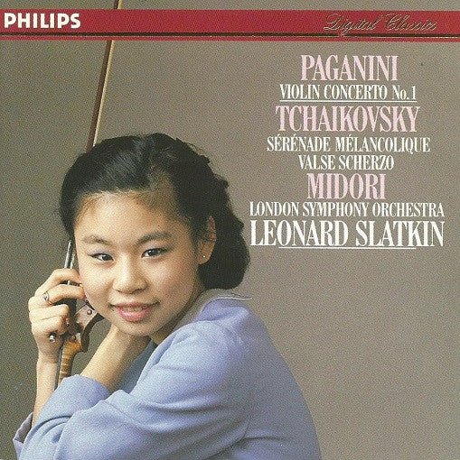 Niccolò Paganini / Pyotr Ilyich Tchaikovsky – Midori Goto, London Symphony Orchestra, Leonard Slatkin : Violin Concerto No. 1 / Sérénade Mélancolique • Valse Scherzo (CD, Album, PDO)