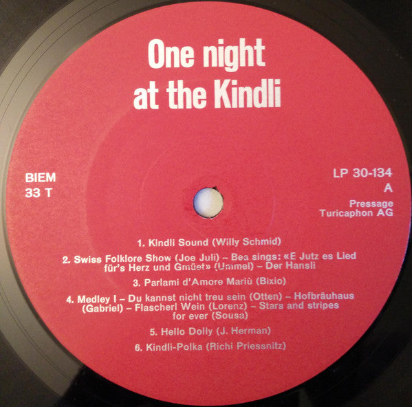 Bea Abrecht, Mario Ronga, Willy Schmid And Joe Schmid Und Sein Orchester : One Night At The Kindli (LP, Album)