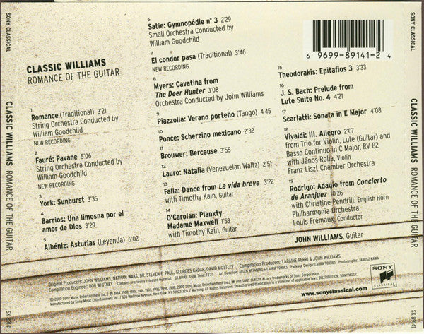 John Williams (7) : Classic Williams: Romance Of The Guitar (CD, Comp)