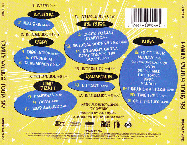 Various : Family Values Tour '98 (CD, Comp)