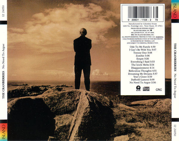 The Cranberries : No Need To Argue (CD, Album, Club, SRC)
