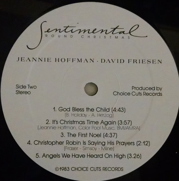 Jeannie Hoffman, David Friesen : Sentimental 'Round Christmas (LP)