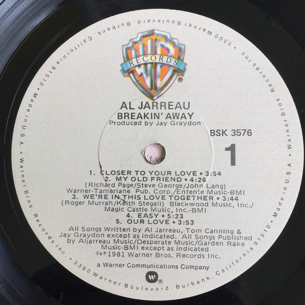 Al Jarreau - Breakin' Away (LP) (VG) - Endless Media