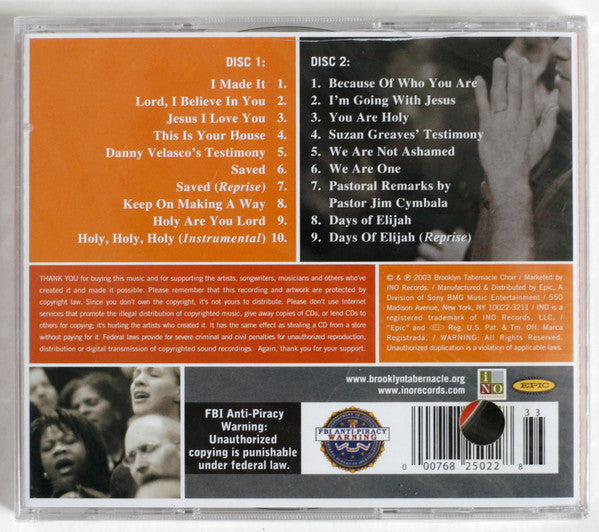 The Brooklyn Tabernacle Choir : Live...This Is Your House (2xCD, Album)