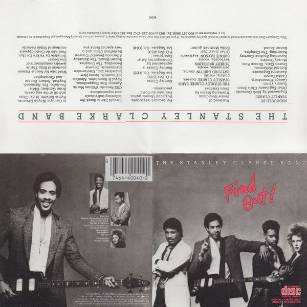 The Stanley Clarke Band - Find Out! (CD) (VG+) - Endless Media