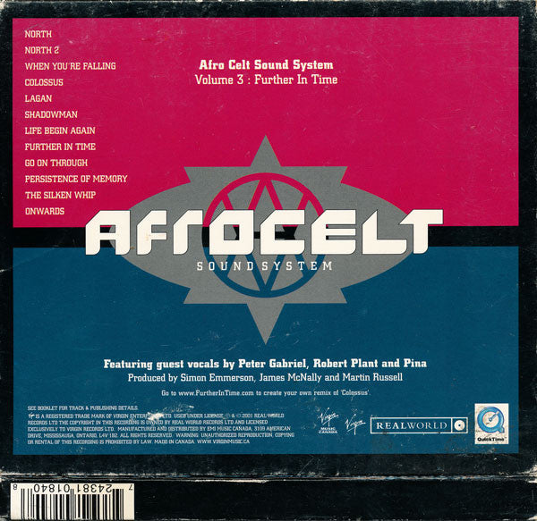 Afro Celt Sound System : Volume 3: Further In Time (CD, Album, Enh)