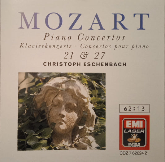 Wolfgang Amadeus Mozart – Christoph Eschenbach : Piano Concertos • Klavierkonzerte • Concertos Pour Piano  21 & 27 (CD, Comp, RM)